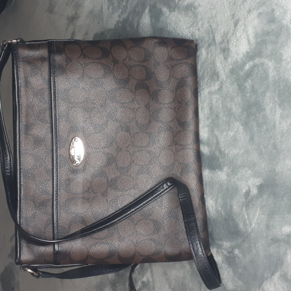Coach~Monogrammed File Messenger Bag